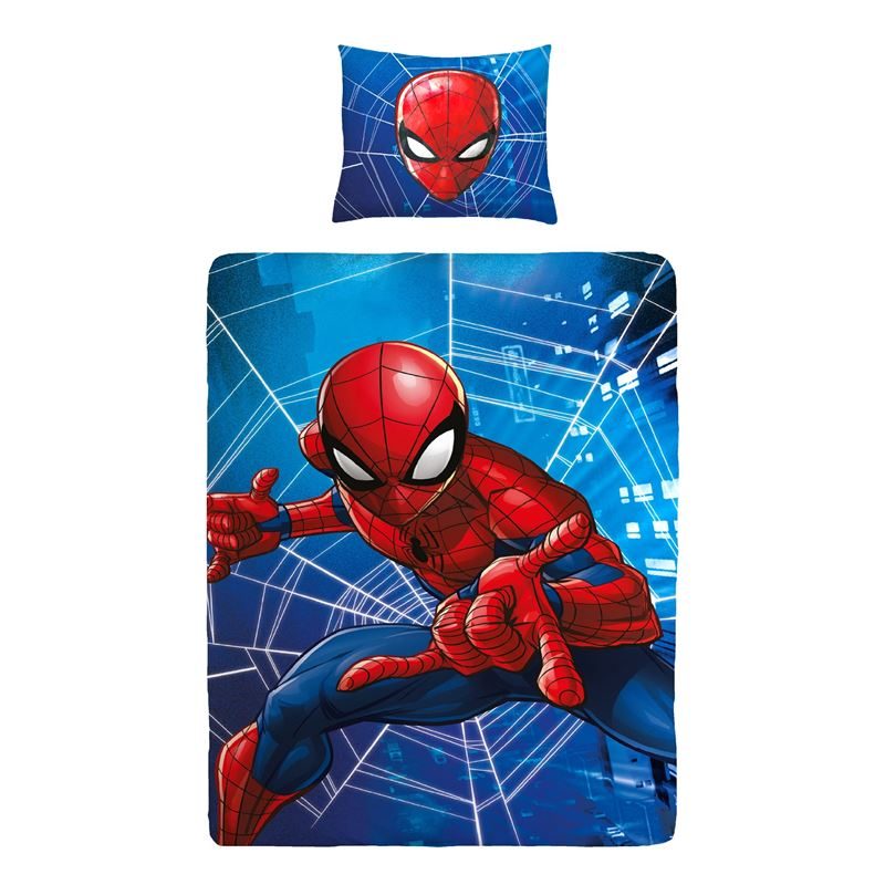 Spiderman dekbedovertrek Blue 1-persoons (140x200 cm + 1 sloop)