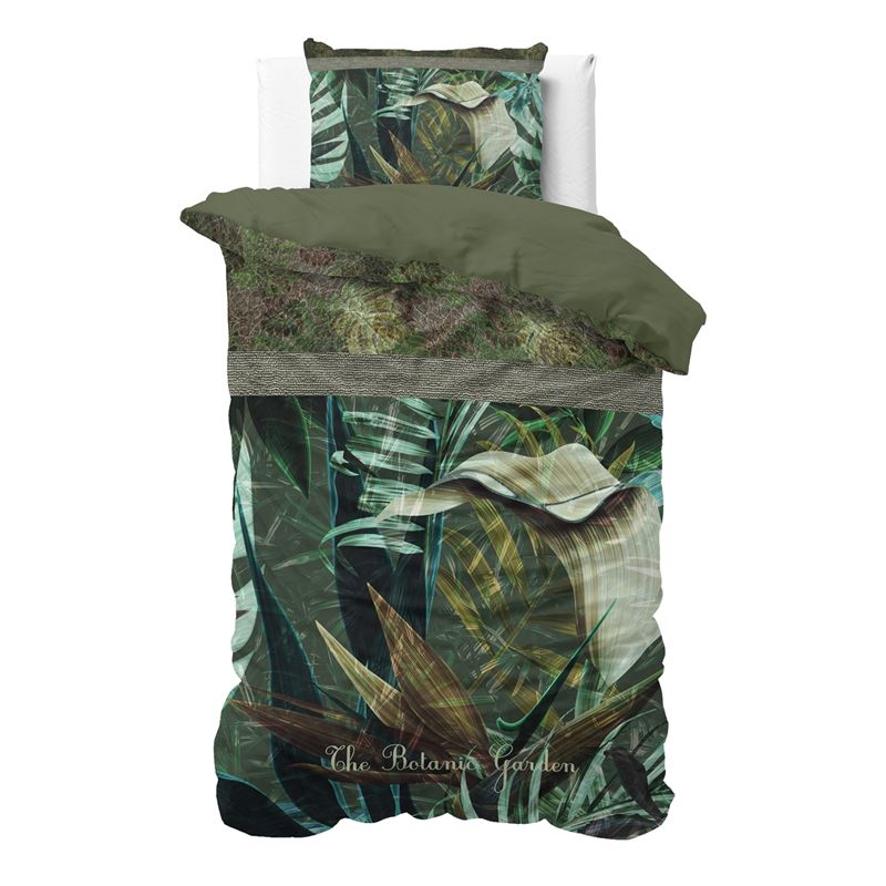 Goedkoopste Dreamhouse Bedding Botanic Garden dekbedovertrek Groen 1-persoons (140x200/220 cm + 1 sloop)