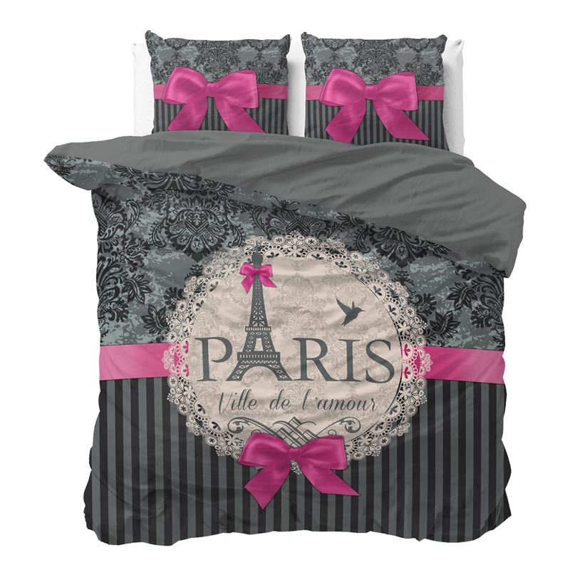 Goedkoopste Dreamhouse Bedding I Love Paris dekbedovertrek Roze Lits-jumeaux (240x200/220 cm + 2 slopen)