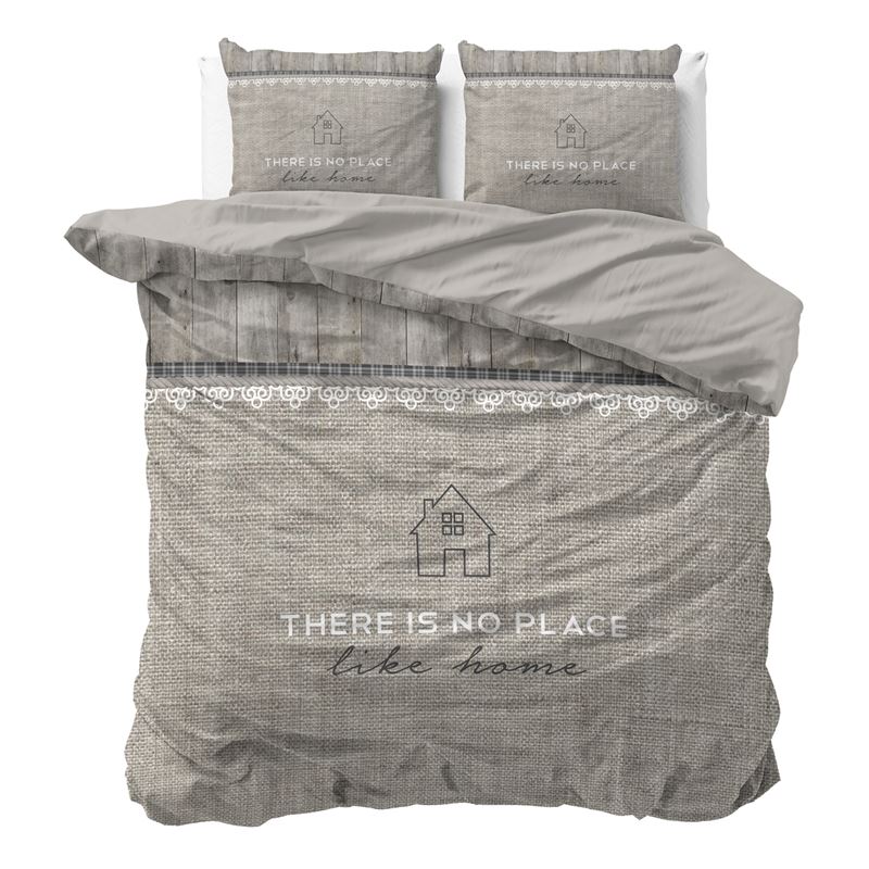 Goedkoopste Dreamhouse Bedding Like Home dekbedovertrek Taupe 2-persoons (200x200/220 cm + 2 slopen)