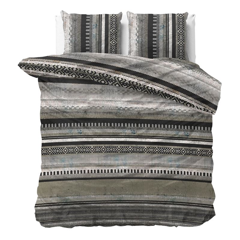 Goedkoopste Dreamhouse Bedding Urban Stripe dekbedovertrek Antraciet 2-persoons (200x200/220 cm + 2 slopen)