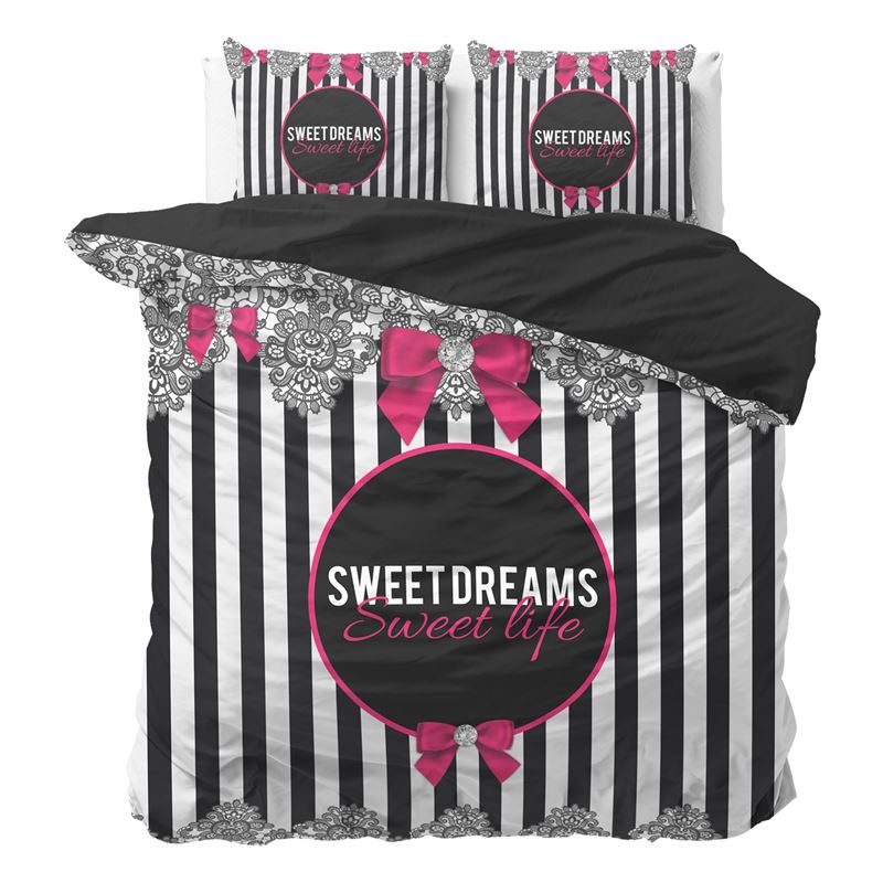Dreamhouse Bedding Sweet Life dekbedovertrek Zwart Lits-jumeaux (240x200/220 cm + 2 slopen)