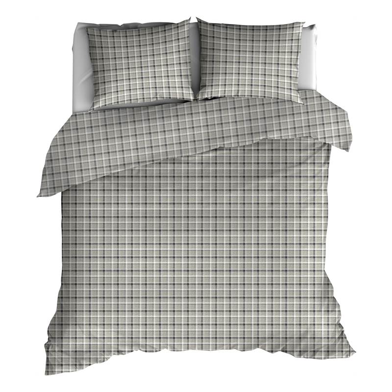 Goedkoopste Romanette Alpina flanel dekbedovertrek Taupe 2-persoons (200x200/220 cm + 2 slopen)