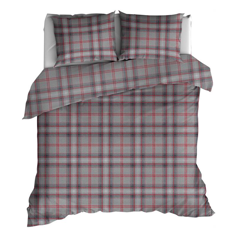 Goedkoopste Romanette Mellrose flanel dekbedovertrek Rood 1-persoons (140x200/220 cm + 1 sloop)