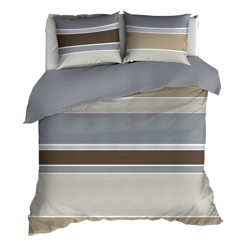 Goedkoopste Romanette Scott flanel dekbedovertrek Beige Lits-jumeaux (240x200/220 cm + 2 slopen)