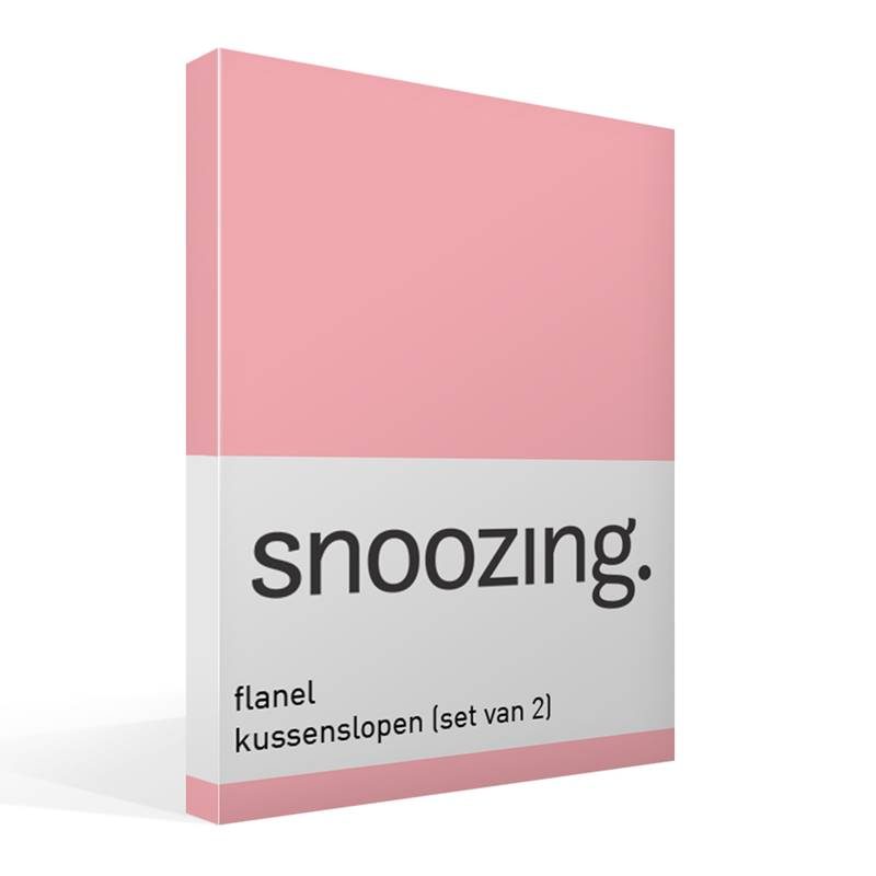 Goedkoopste Snoozing flanel kussenslopen (set van 2) Roze 40x60 cm