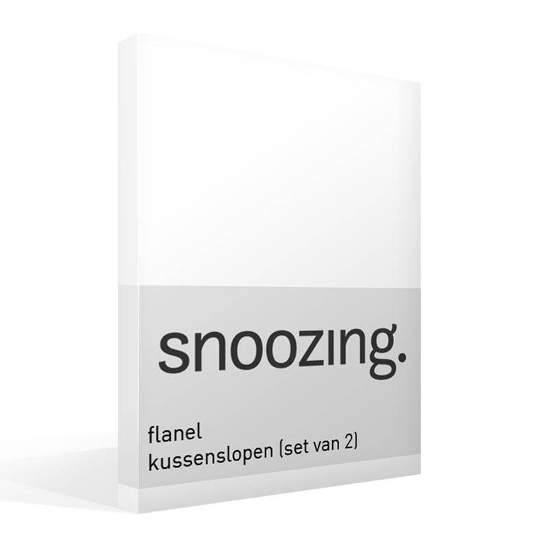Goedkoopste Snoozing flanel kussenslopen (set van 2) Wit 50x70 cm