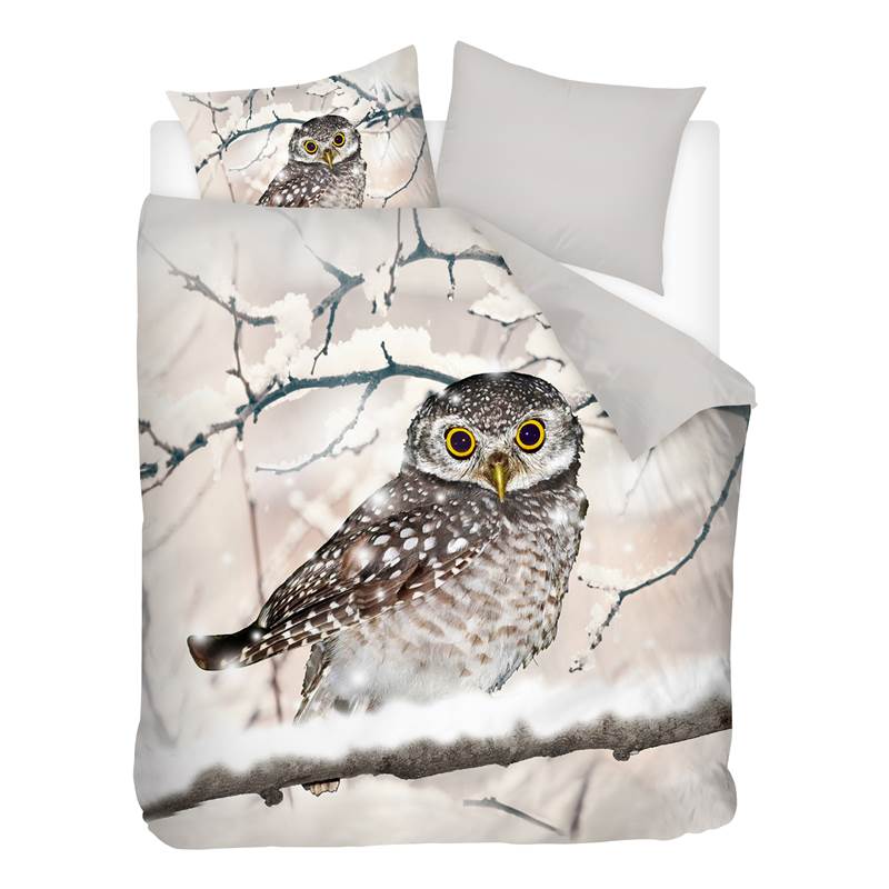 Snoozing Snowy Owl Flanel Dekbedovertrek snoozing kopen in de aanbieding Snoozing Snowy Owl Flanel Dekbedovertrek snoozing kopen in de aanbieding