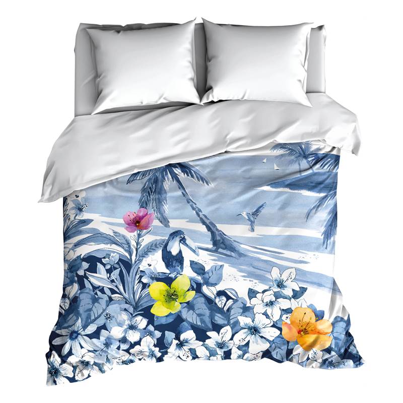 Satin Dor Blue Lagoon Dekbedovertrek satin dor kopen in de aanbieding