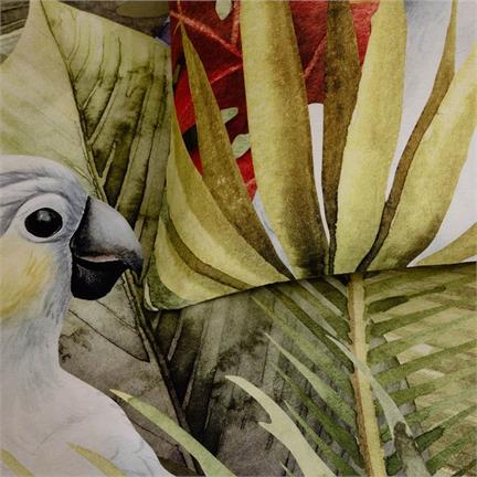 Snoozing Macaw flanel dekbedovertrek