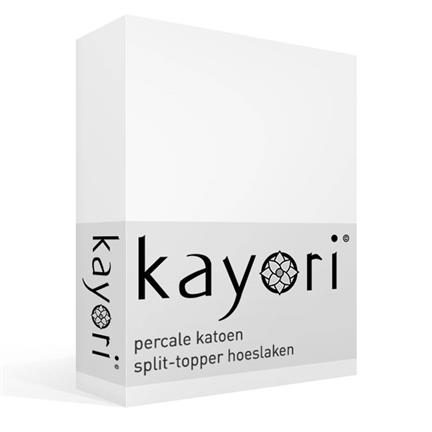 Kayori Shizu percale katoen split-topper hoeslaken