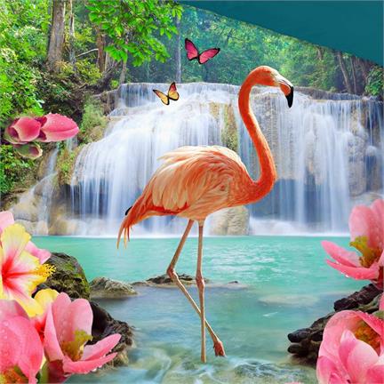 Pure Flamingo dekbedovertrek