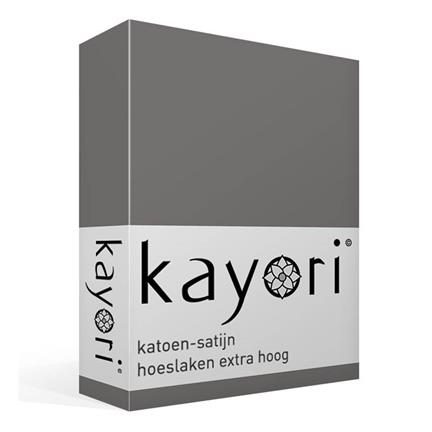 Kayori Edo katoen-satijn hoeslaken extra hoog