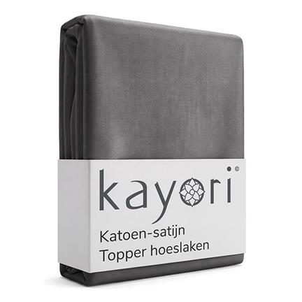 Kayori Edo katoen-satijn topper hoeslaken