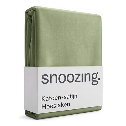 Snoozing katoen-satijn hoeslaken