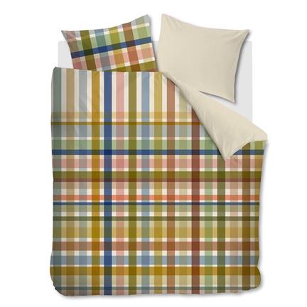 Rood Geruit Dekbedovertrek 200x200 Cm - 100% Puur Katoen Made In Italy, Klassieke Schotse Ruit Tartan Beddengoedset