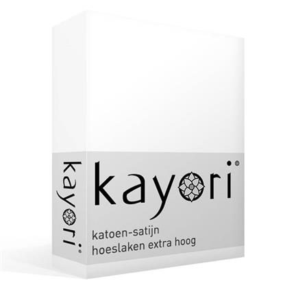 Kayori Saya katoen-satijn hoeslaken extra hoog