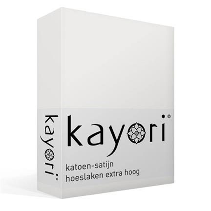Kayori Saya katoen-satijn hoeslaken extra hoog