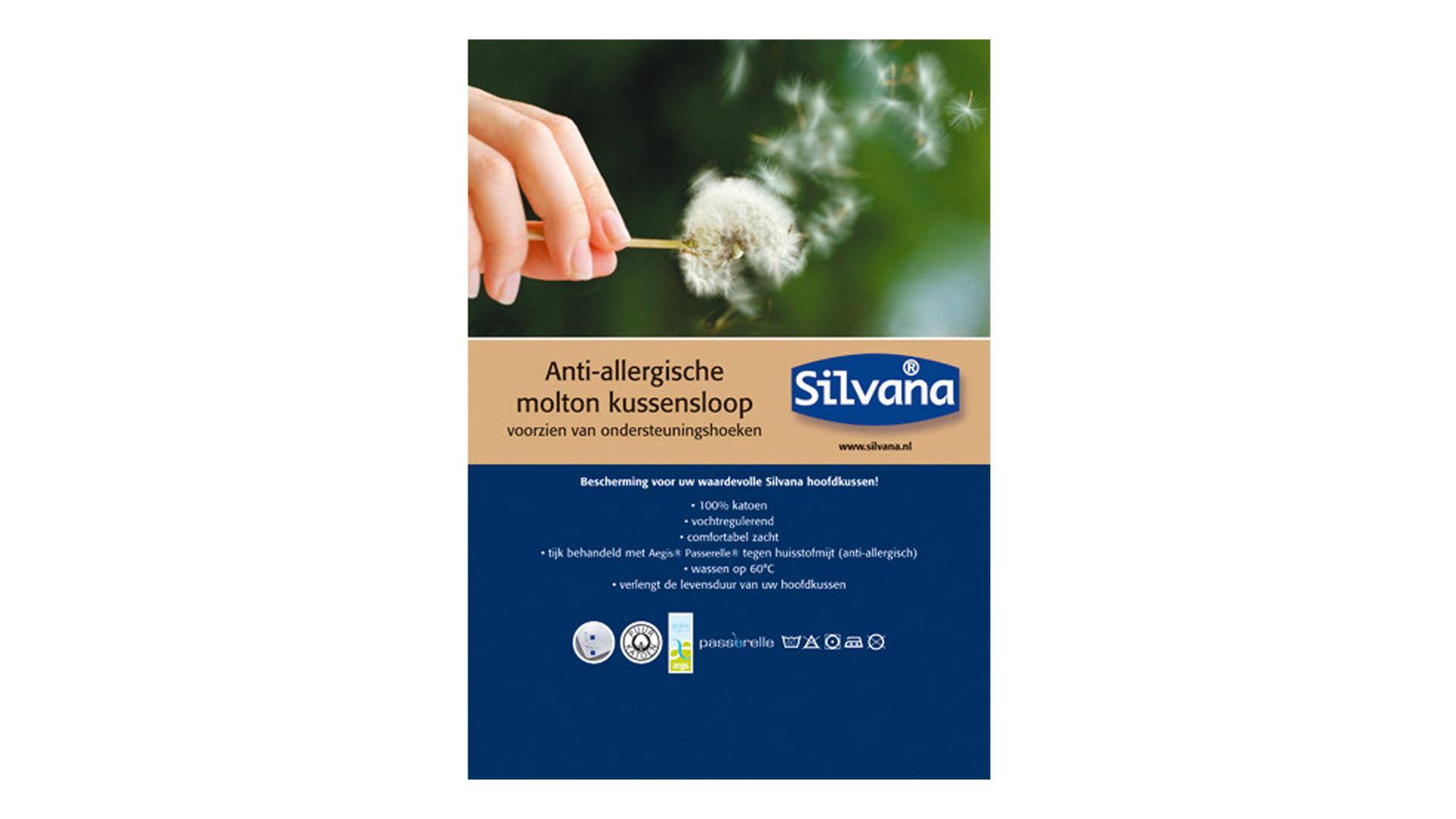 Silvana anti-allergische molton kussensloop