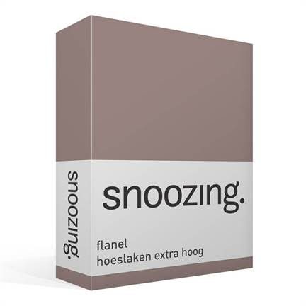Snoozing flanel hoeslaken extra hoog