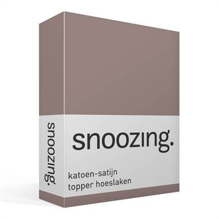 Snoozing katoen-satijn topper hoeslaken