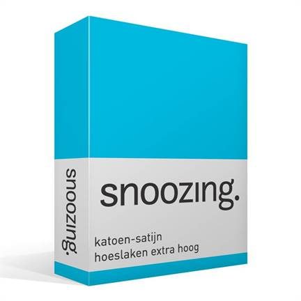 Snoozing katoen-satijn hoeslaken extra hoog