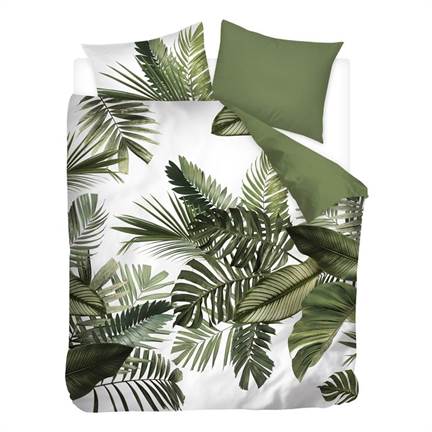 Snoozing Palm Leaves flanel dekbedovertrek